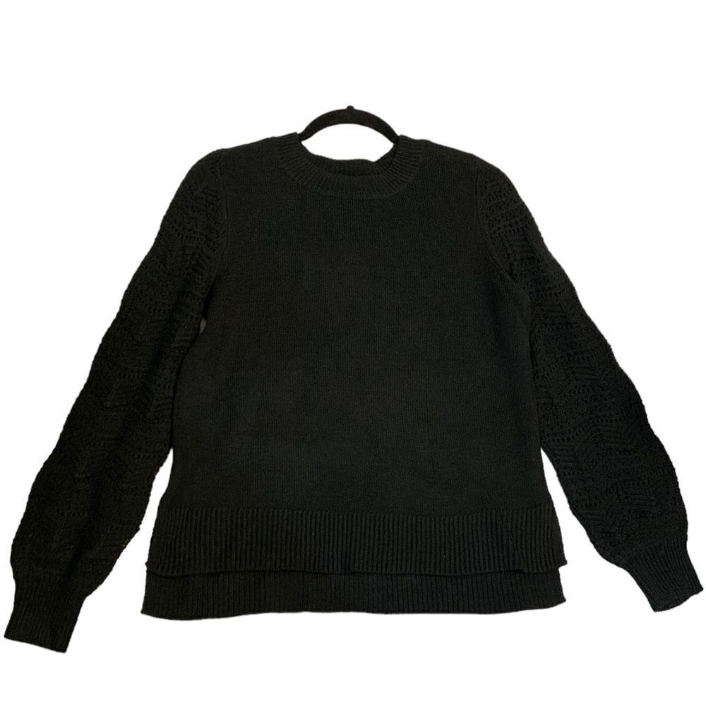 Christian Siriano Women’s Pointelle Pullover Crewneck Lace Sweater SZ Small NWT - Picture 8 of 10